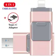 256GB USB i Flash Drive 64G Storage Memory Stick For iPhone iPad IOS Android