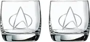 Star Trek: The Next Generation - Collectible Whiskey Glasses - Set of 2 Glasses (10 oz.)