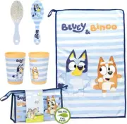 Bluey & Bingo Set 3 Pcs Nursery: Towel, Brush and Glass UNIVERSAL