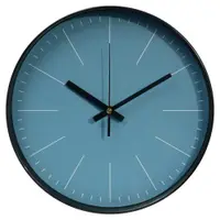 在飛比找PChome24h購物優惠-極簡靜音時鐘掛鐘-灰階藍