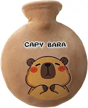 Capybara Hot Water Bottle - Cozy Hot Water Bag, Plush hot water bottle | 700ml Plush Capybara Cover, Capybara themed hot bottle, Outdoor Traveling Comfortable Sleeping Hand Warmer Bag for Traveling