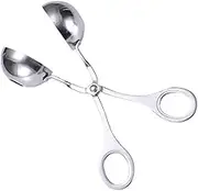 Non-Stick Meatball Spoon Ice Cream Melon Baller Scoop Kitchen Tools,Stainless Steel Scoop Stainless Steel Meatball Maker Kitchen Pressure Spoon(Color:Silver,Size:16.5x3.5cm)