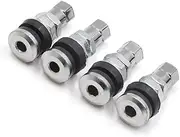 4Pcs Bolt-in Tubeless Wheel Tire Valve Stems w Dust Caps Durable Material