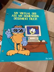 Vintage Mead 33288 Garfield 2 Pocket Portfolio Folder Dog Ate My Homework