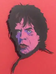 Mick Jagger Art Original Dimensional Portrait signed by artist Thel Arthur