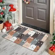 Welcome Door Mat,Cute Cat Kitten Front Door Mat for Home Entrance,Garage and