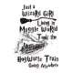 Just a Wizard Girl Living in Muggle World Took the Hogwarts Train Going Anywhere: Dot Grid Journal, 110 Pages, 6X9 inch, Inspiring Quote on White matt