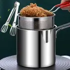 Original Deep Fryer Frying Pot with Basket Stainless Steel Sturdy Multipurpose