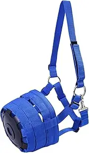 Harrison Howard Horse Grazing Muzzle Feed Bag Easy Breathe Blue Large