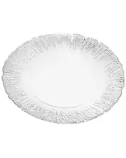 Alice Pazkus Set of Four 8in Plates With Flashy Silver Design