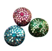 Ornate Christmas Handcrafted Trinket Jewelry Box Set of 3 Handicraft Xmas Gifts