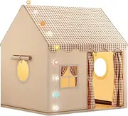 Kids Indoor Tent - Colorful Play House Children | Plays Tents with Lights, Cloth Banners | Bed Game Secret Base for Inside | Large Space Kid Tentss for Toddle Boy Girl, Reading, Playtime
