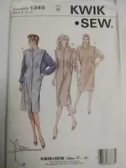 Dress Dolman Loose 6 8 10 12 Kwik Sew 1345 Sewing Pattern UC VTG Boxy Pullover