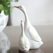 Garden Ornaments Simulated Mother Duck and Duckling Courtyard Decoration Mini Landscape Resin Crafts Ornament Home Decoration