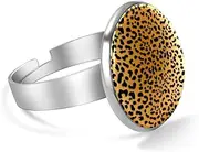 [FVQL] Adjustable Ring for Girls, Leopard Print Texture Abstract Pattern