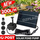 Solar Pond Pump Power Fountain Submersible Water Garden Pool Feature Kit Panel A