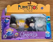 Puppettos set of 4 finger puppets Cinderella Prince Stepmother Princess NEW