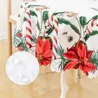 RAY STAR Red Christmas Flower Polyester Tablecloth Stain Resistant Washable