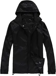 [Generic] Waterproof Jacket Women Lightweight Hooded Raincoat Waterproof Windbreaker Jackets Packable Rain Coats