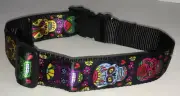 Day of the Dead COLLAR Los Muertos Mexico Holiday Pet Big L Pup Large Dog XL New