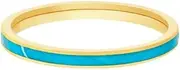 [JewelryWeb] 14k Yellow Gold Simulated Turquoise Enamel Band Ring-Band Style-Ring for Women and Men