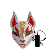 Women Men LED Luminous PVC Mask for Carnival Dance Ball Halloween Christmas 17*26 Orange