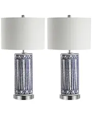 JONATHAN Y Sulka 27in Ceramic/Iron Contemporary USB Charging LED Table Lamp
