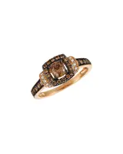 Le Vian Chocolate Solitaire 14K Rose Gold 0.85 ct. tw. Diamond Half-Eternity Cocktail Ring
