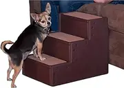 Pet Gear Pet Step III Pet Stairs for Small Dogs and Cats Up to 50 pounds, Lightweight, No Tools Required- Mocha