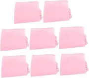 Kisangel 8pcs Beauty Dress Bathmat Toilet Drain Shower Absorbent Bottle Automatic Cup Dispenser Cleaner Accessories Bathroom Bath Tub Washcloths Women Bath Wrap Non-Woven Fabric Pink
