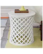 Global Views Marble Arabesque Side Table