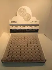 Case of 500 Whitman Harris Round Coin Tubes Small Dollar SBA Sacagawea 25 Count