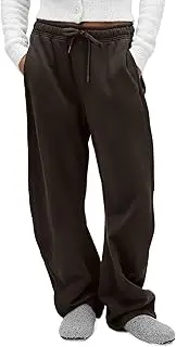 [FAIABLE] Women's Sweatpants Wide Leg - Super Soft Sweat Pants Fleece Baggy Joggers with Pockets, Drawstring & Relaxed Fit