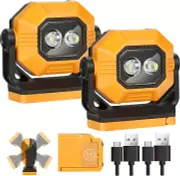 LED Rechargeable Work Light, 1500LM Portable COB Magnetic Lights with 3 Modes &