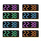 6in Large LED Digital Clock With Bottom Lighting Week Date Temperature Display