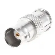 BNC Female to Quick F-Type Male Coax Coupling Adapter RF Connector Silver Tone