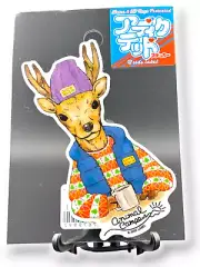 Deer Sticker from Japan Cute Fluffy Purple Hat Camper Quirky Fun B-Side Label