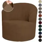Jacquard Swivel Barrel Chair Covers Slipcover Stretch Club Chair Covers Washable