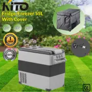 KITO 55L Portable Fridge Freezer With Cover Cooler Camping Car Boat Home Caravan