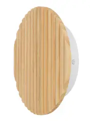 Equinox 200mm LED Colour-Shifting Ribbed Wall Sconce in Oak