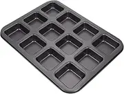 COLLBATH Non Stick Brownie Mold Cavity Baking Tray for Cupcakes Cakes and Desserts Easy to Clean Kitchen Bakeware Tool for Home Baking