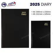 2025 Planner Black Diary A4 A5 Week To View / Day To View Office Planner AU