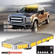 28 Inch Rooftop Emergency Strobe Light Bar 64 LED Traffic Advisor Warning Light
