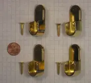 FUTABA #RO83391 POLISHED BRASS-PLATED OVAL WARDROBE TUBE SUPPORT WITH PINS