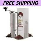Portable Manual Coffee Grinder with 18 Adjustable Settings - Stainless Steel