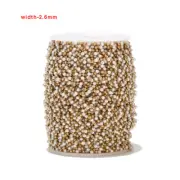 1meter Gold Stainless Steel Round Beads Tiny Handmade Chains for Jewelry Making