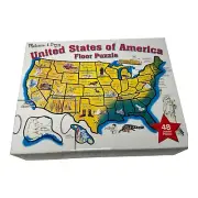 Melissa & Doug Floor Puzzle United States of America 2 x 3 feet 48 Jumbo Pieces