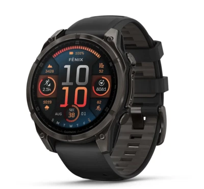 Garmin Fenix 8 47mm Smartwatch Sapphire Carbon Gray New 010-02904-20 MSRP $1100