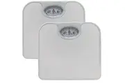 2x 130kg Mechanical Bathroom Scales Weight Checker Kilo Kg Kilograms - White