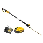 DeWALT 18V XR Cordless Pole Hedge Trimmer 5.0Ah Kit DCMPH566P1-XE